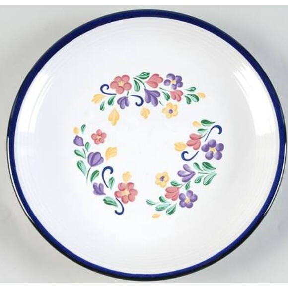 Vintage Salad Plates in Spectrum Floral by Japan 7.75" Set of 6 - Picture 3 of 7